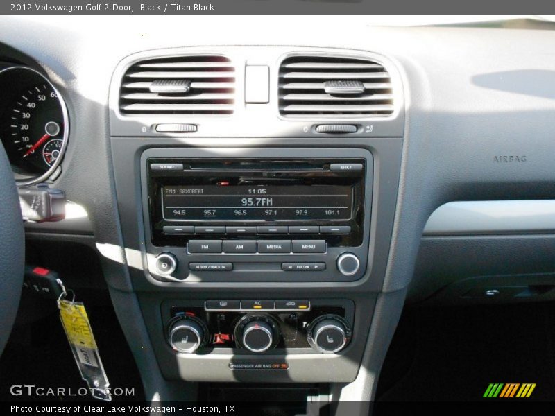Black / Titan Black 2012 Volkswagen Golf 2 Door