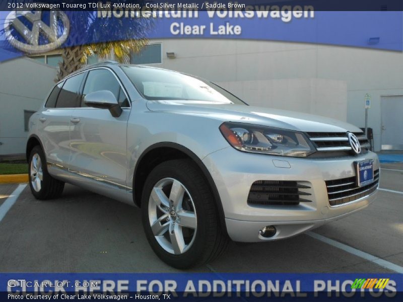 Cool Silver Metallic / Saddle Brown 2012 Volkswagen Touareg TDI Lux 4XMotion