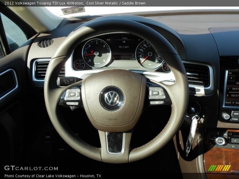 Cool Silver Metallic / Saddle Brown 2012 Volkswagen Touareg TDI Lux 4XMotion