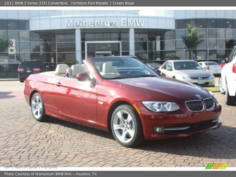 Vermilion Red Metallic / Cream Beige 2012 BMW 3 Series 335i Convertible