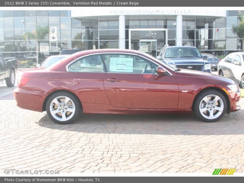 Vermilion Red Metallic / Cream Beige 2012 BMW 3 Series 335i Convertible