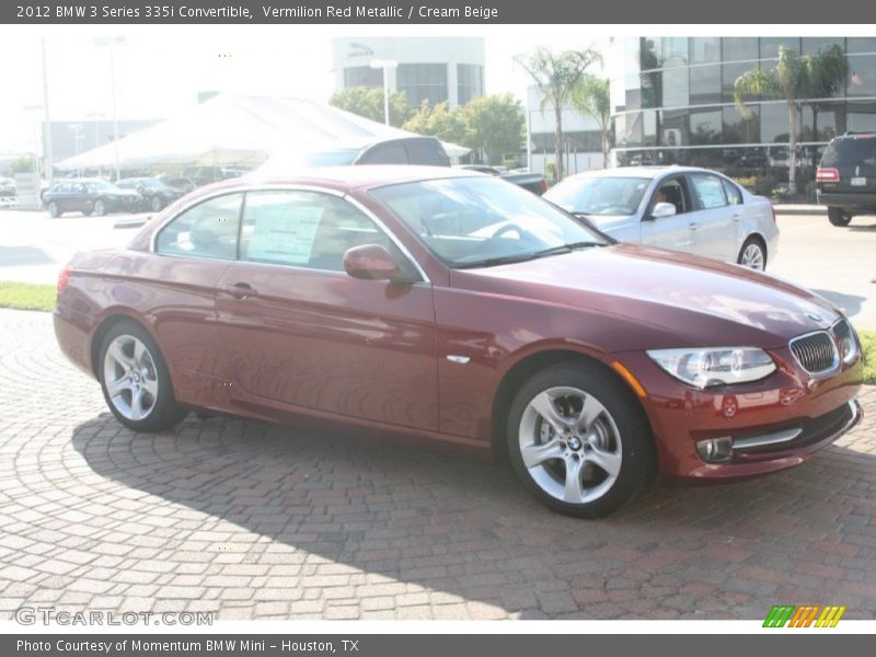 Vermilion Red Metallic / Cream Beige 2012 BMW 3 Series 335i Convertible