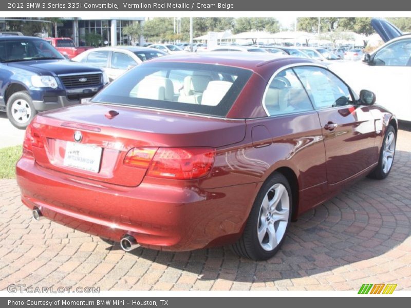 Vermilion Red Metallic / Cream Beige 2012 BMW 3 Series 335i Convertible