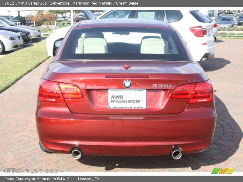 Vermilion Red Metallic / Cream Beige 2012 BMW 3 Series 335i Convertible