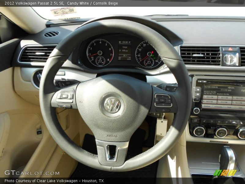 Candy White / Cornsilk Beige 2012 Volkswagen Passat 2.5L SE
