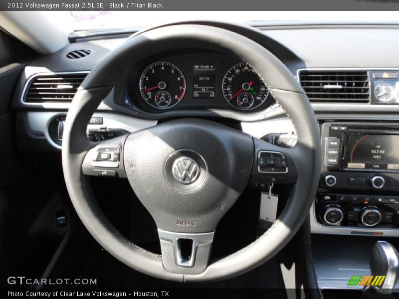 Black / Titan Black 2012 Volkswagen Passat 2.5L SE