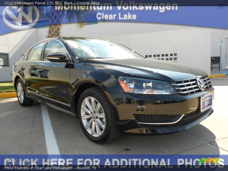 Black / Cornsilk Beige 2012 Volkswagen Passat 2.5L SEL