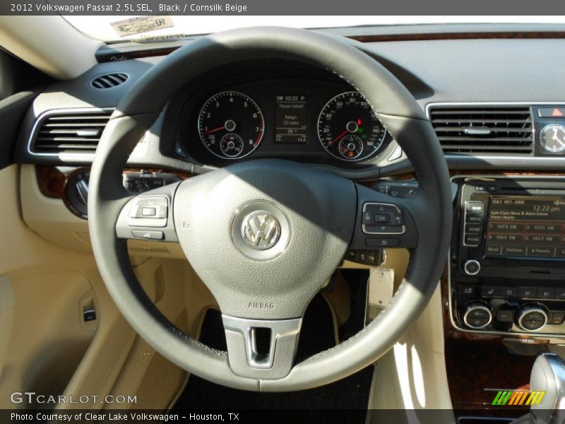 Black / Cornsilk Beige 2012 Volkswagen Passat 2.5L SEL