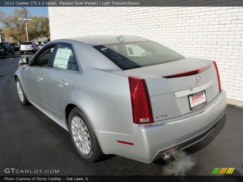 Radiant Silver Metallic / Light Titanium/Ebony 2012 Cadillac CTS 3.0 Sedan