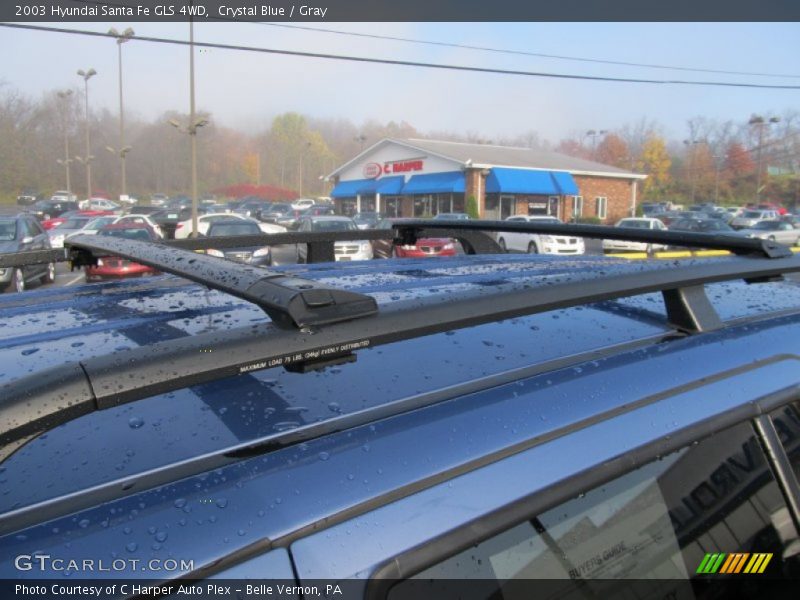 Crystal Blue / Gray 2003 Hyundai Santa Fe GLS 4WD