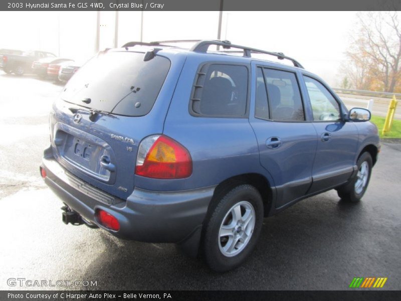 Crystal Blue / Gray 2003 Hyundai Santa Fe GLS 4WD