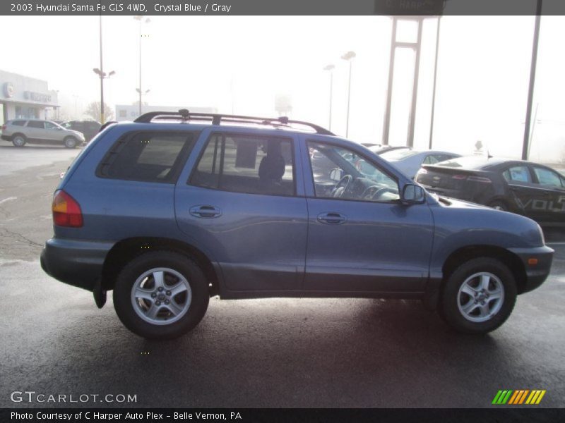 Crystal Blue / Gray 2003 Hyundai Santa Fe GLS 4WD