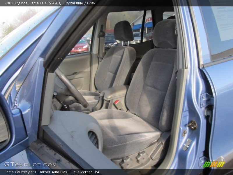 Crystal Blue / Gray 2003 Hyundai Santa Fe GLS 4WD