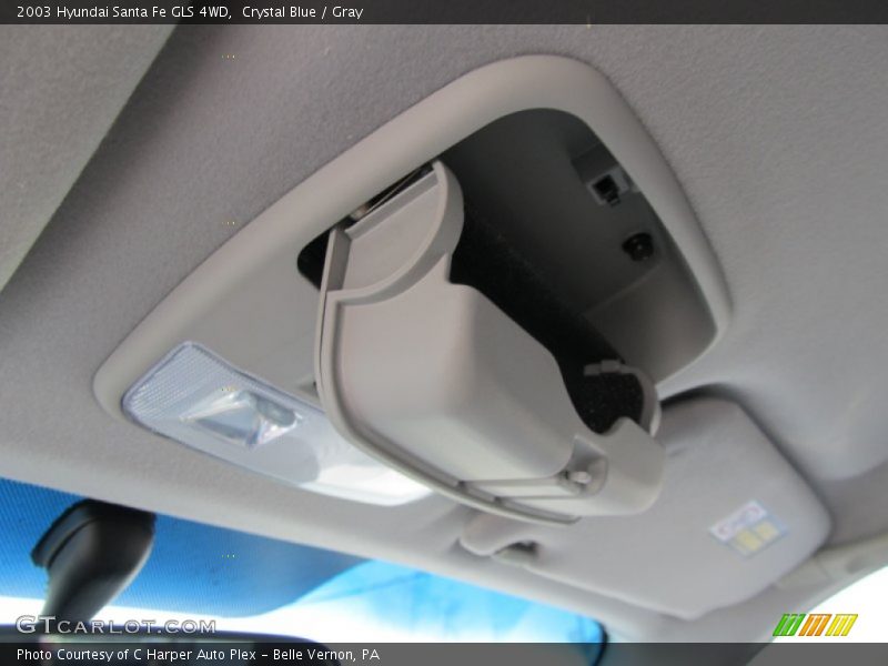 Crystal Blue / Gray 2003 Hyundai Santa Fe GLS 4WD