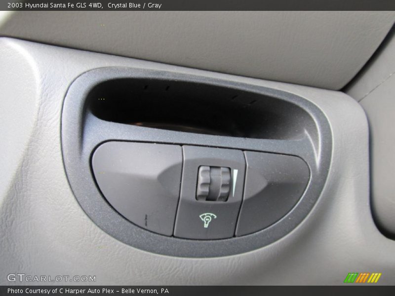 Crystal Blue / Gray 2003 Hyundai Santa Fe GLS 4WD