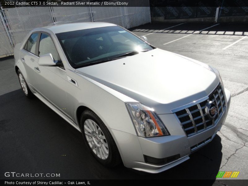 Radiant Silver Metallic / Ebony/Ebony 2012 Cadillac CTS 3.0 Sedan