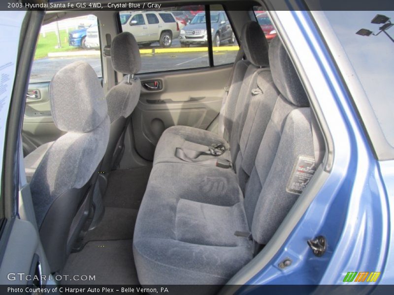 Crystal Blue / Gray 2003 Hyundai Santa Fe GLS 4WD