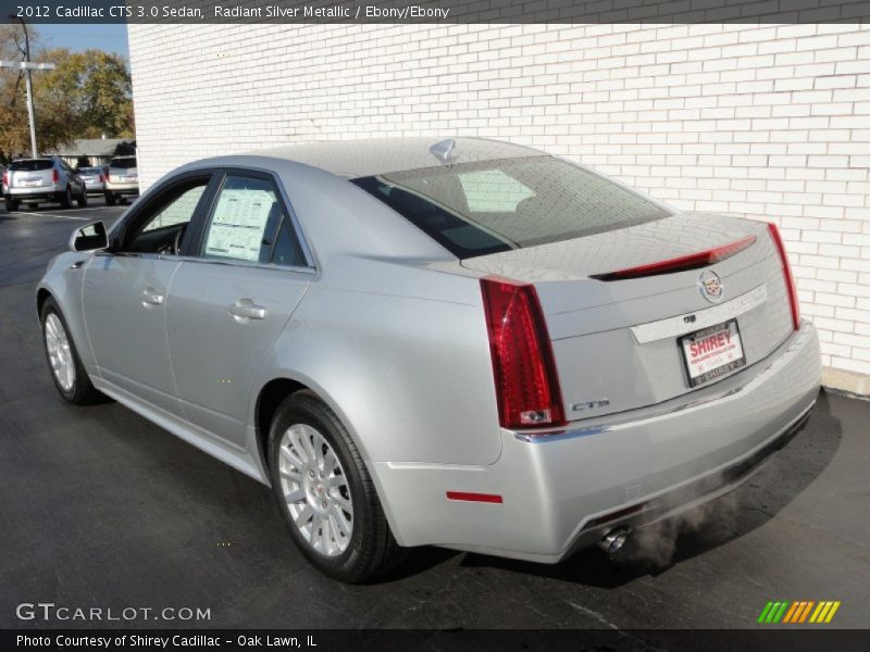 Radiant Silver Metallic / Ebony/Ebony 2012 Cadillac CTS 3.0 Sedan