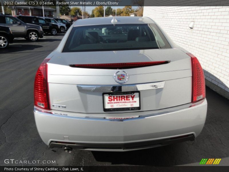 Radiant Silver Metallic / Ebony/Ebony 2012 Cadillac CTS 3.0 Sedan