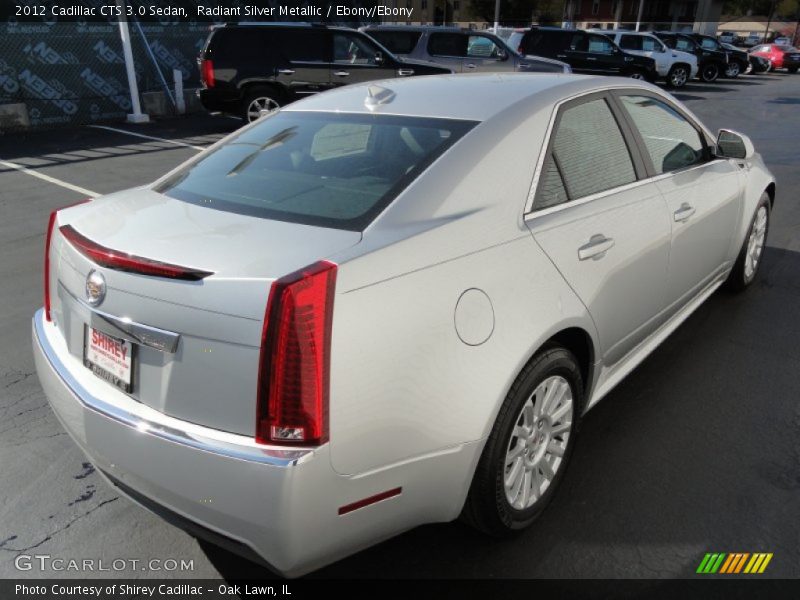 Radiant Silver Metallic / Ebony/Ebony 2012 Cadillac CTS 3.0 Sedan