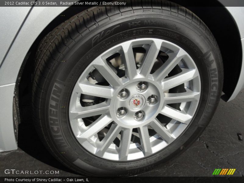Radiant Silver Metallic / Ebony/Ebony 2012 Cadillac CTS 3.0 Sedan