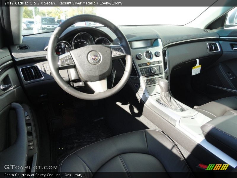 Radiant Silver Metallic / Ebony/Ebony 2012 Cadillac CTS 3.0 Sedan