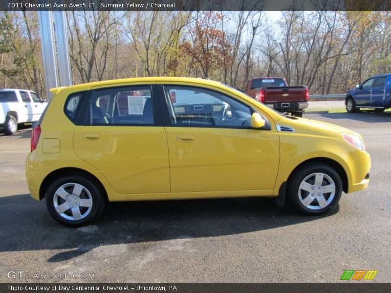 Summer Yellow / Charcoal 2011 Chevrolet Aveo Aveo5 LT