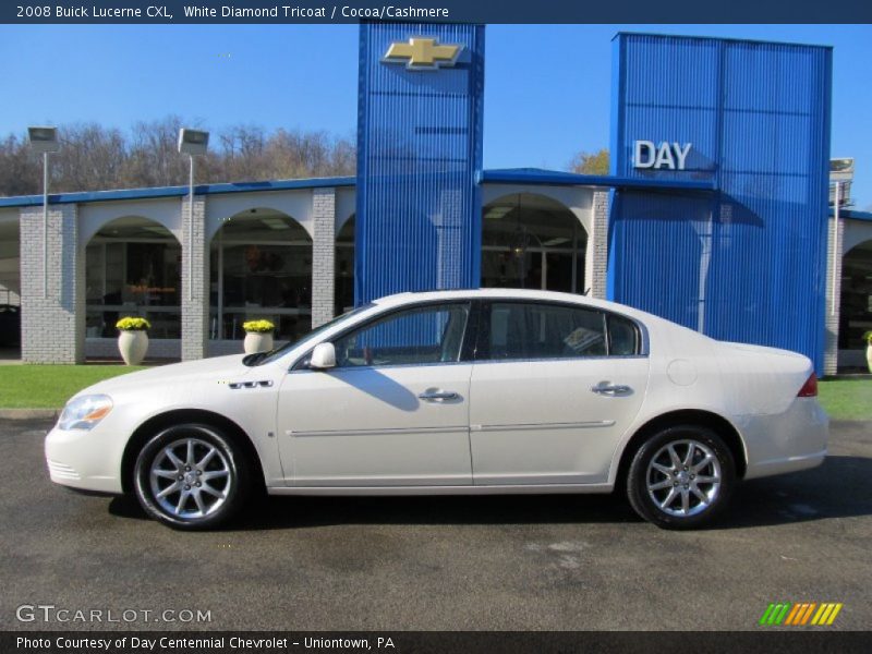 White Diamond Tricoat / Cocoa/Cashmere 2008 Buick Lucerne CXL