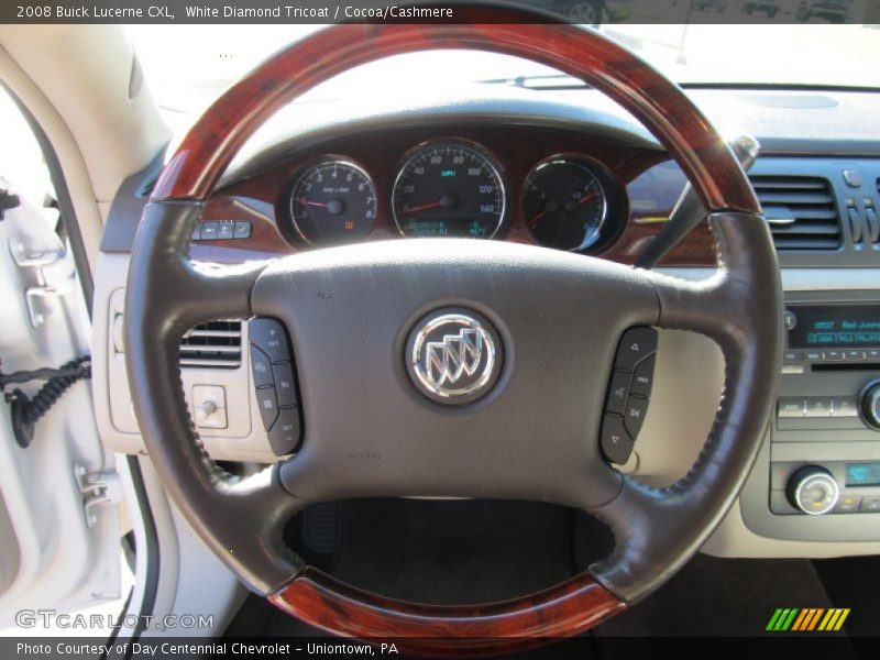 White Diamond Tricoat / Cocoa/Cashmere 2008 Buick Lucerne CXL