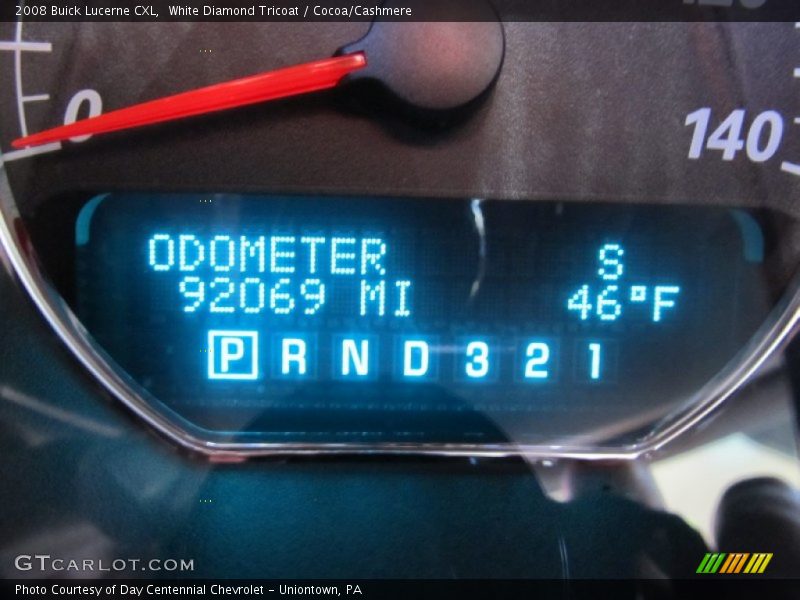 White Diamond Tricoat / Cocoa/Cashmere 2008 Buick Lucerne CXL