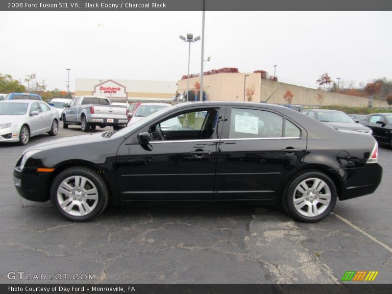 Black Ebony / Charcoal Black 2008 Ford Fusion SEL V6