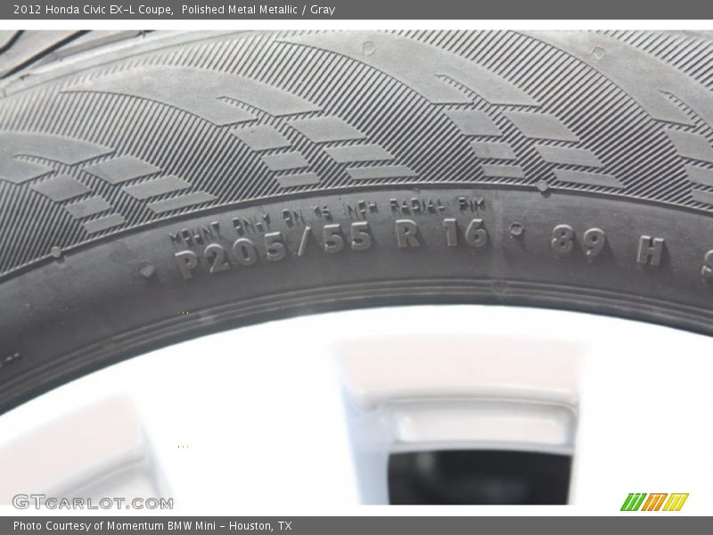 Polished Metal Metallic / Gray 2012 Honda Civic EX-L Coupe