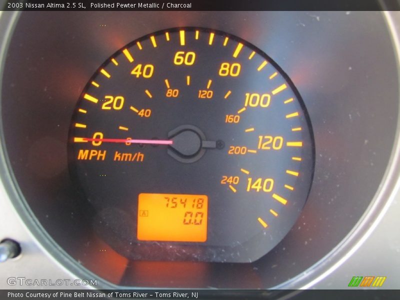Polished Pewter Metallic / Charcoal 2003 Nissan Altima 2.5 SL