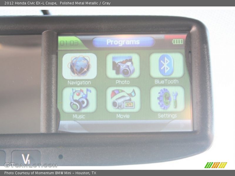 Polished Metal Metallic / Gray 2012 Honda Civic EX-L Coupe