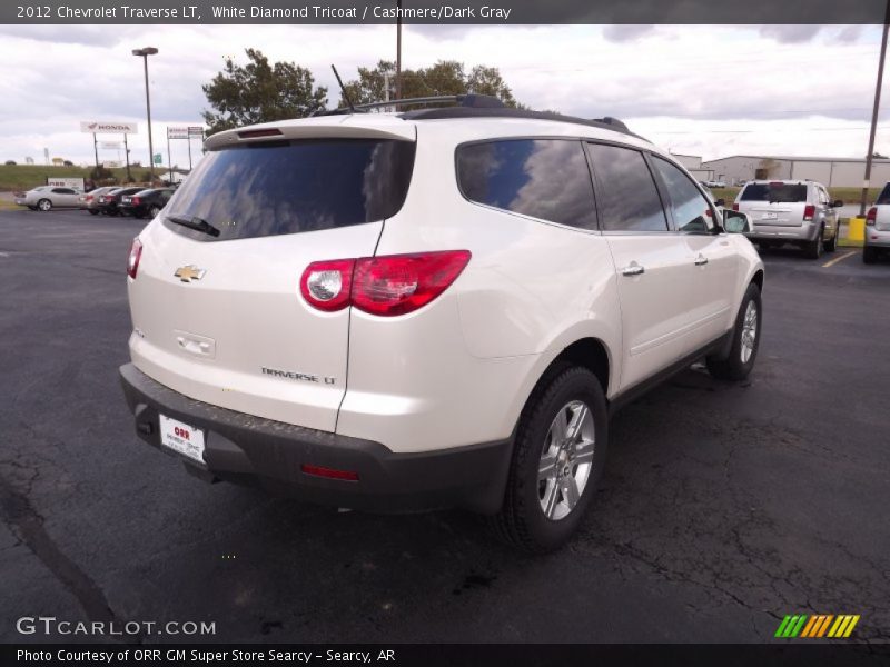 White Diamond Tricoat / Cashmere/Dark Gray 2012 Chevrolet Traverse LT