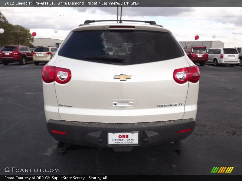 White Diamond Tricoat / Cashmere/Dark Gray 2012 Chevrolet Traverse LT