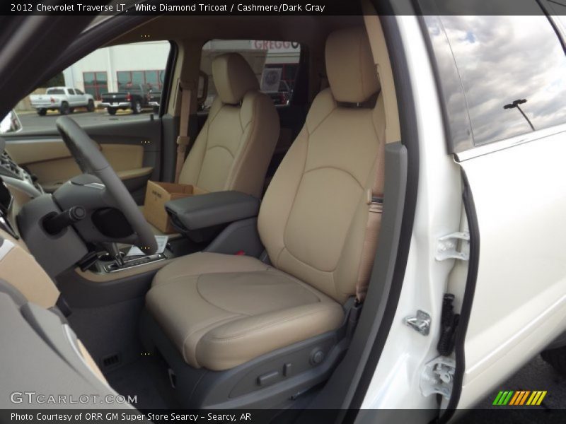 White Diamond Tricoat / Cashmere/Dark Gray 2012 Chevrolet Traverse LT