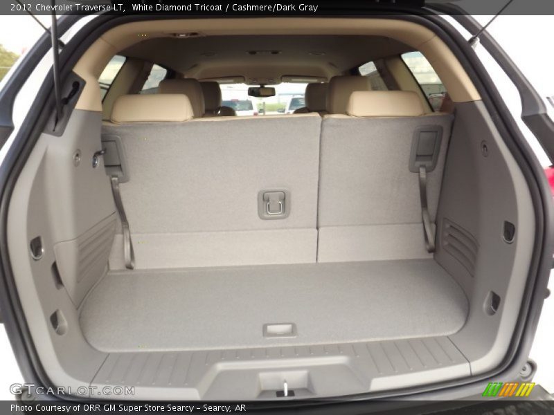 White Diamond Tricoat / Cashmere/Dark Gray 2012 Chevrolet Traverse LT