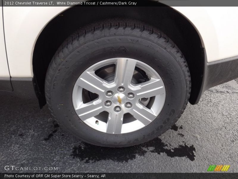 White Diamond Tricoat / Cashmere/Dark Gray 2012 Chevrolet Traverse LT