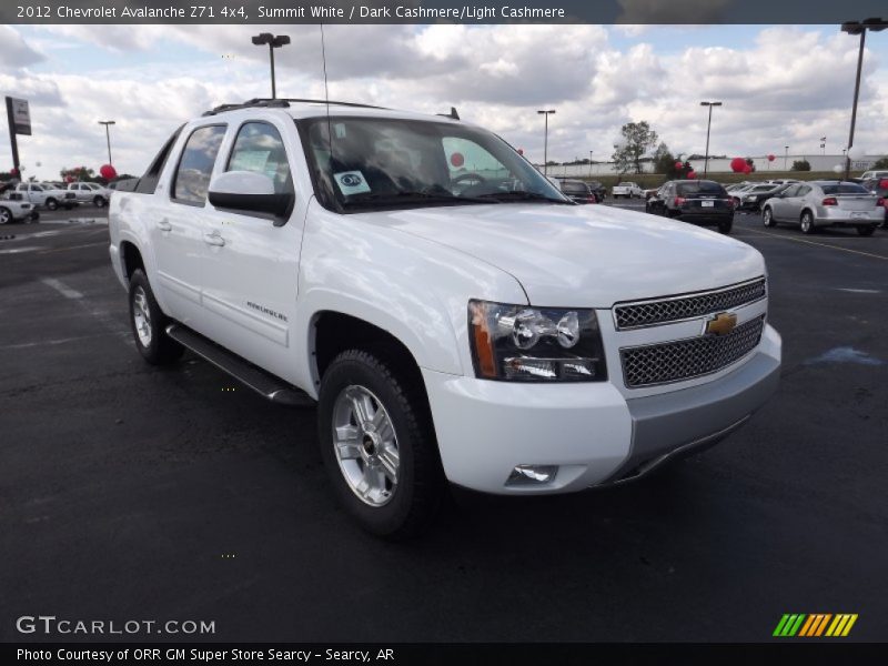 Summit White / Dark Cashmere/Light Cashmere 2012 Chevrolet Avalanche Z71 4x4