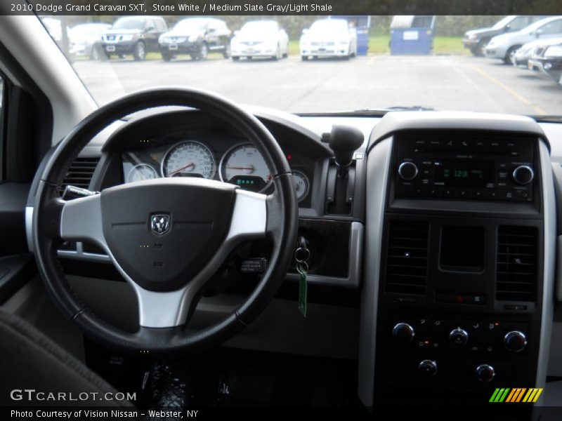 Stone White / Medium Slate Gray/Light Shale 2010 Dodge Grand Caravan SXT