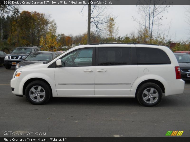 Stone White / Medium Slate Gray/Light Shale 2010 Dodge Grand Caravan SXT