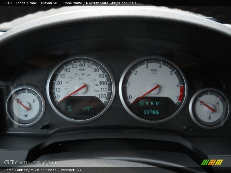 Stone White / Medium Slate Gray/Light Shale 2010 Dodge Grand Caravan SXT