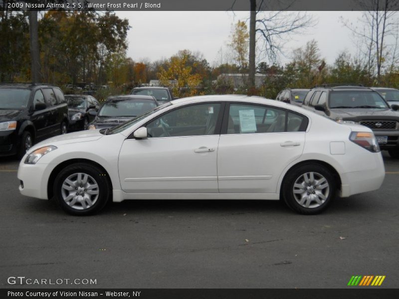 Winter Frost Pearl / Blond 2009 Nissan Altima 2.5 S
