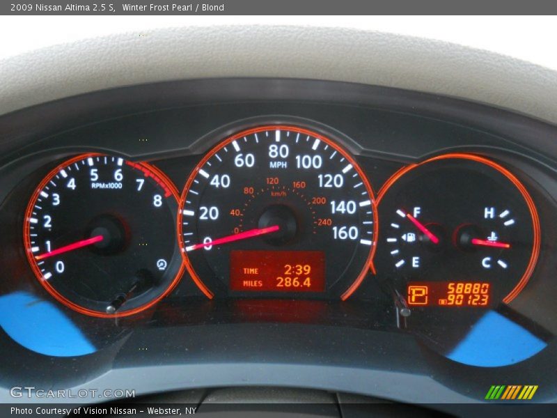 Winter Frost Pearl / Blond 2009 Nissan Altima 2.5 S