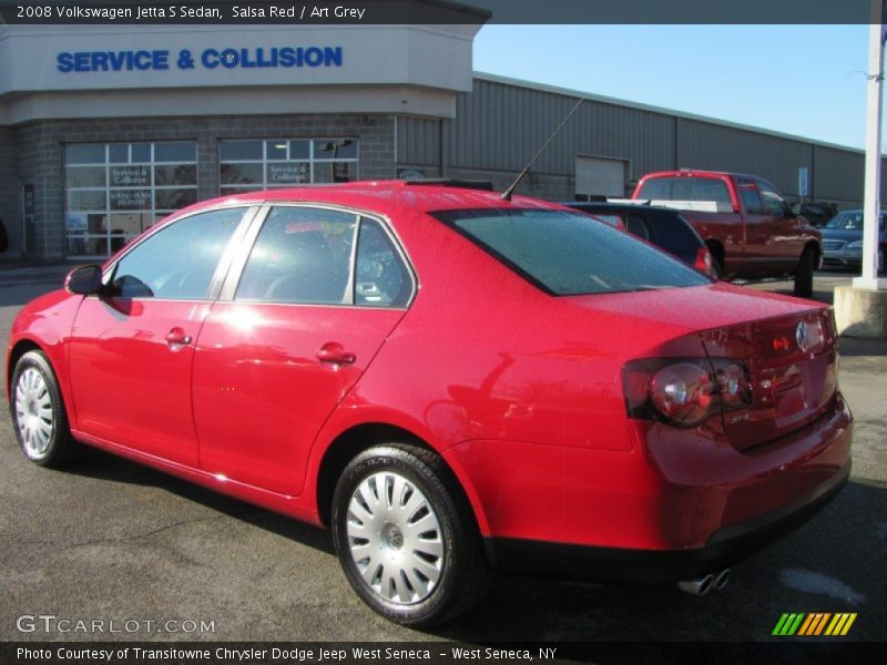 Salsa Red / Art Grey 2008 Volkswagen Jetta S Sedan