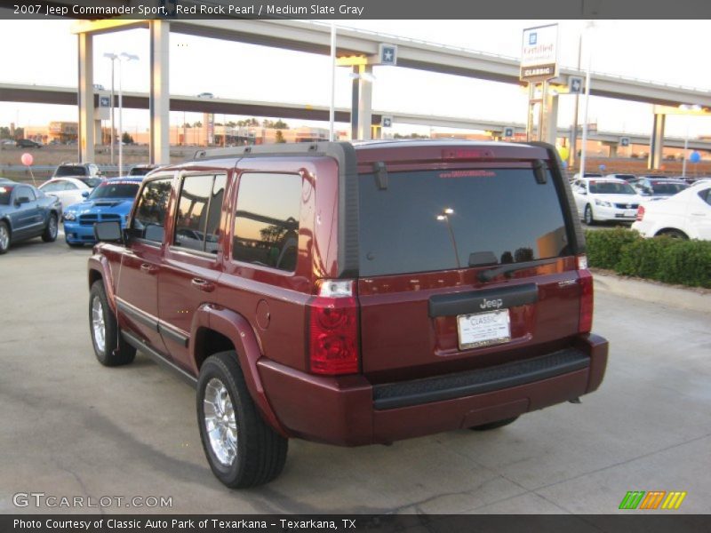 Red Rock Pearl / Medium Slate Gray 2007 Jeep Commander Sport