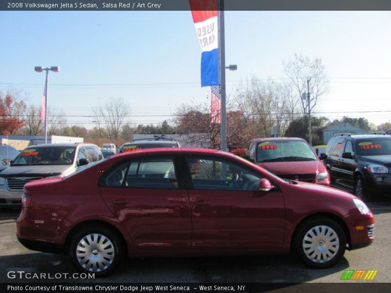 Salsa Red / Art Grey 2008 Volkswagen Jetta S Sedan