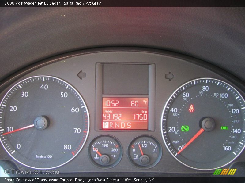 Salsa Red / Art Grey 2008 Volkswagen Jetta S Sedan