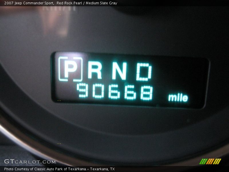 Red Rock Pearl / Medium Slate Gray 2007 Jeep Commander Sport